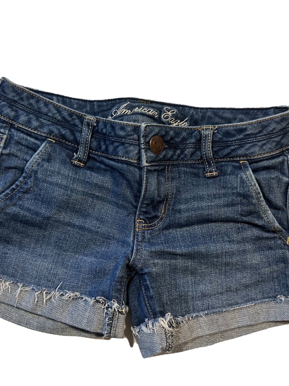 American Eagle Outfitters Women’s Blue Denim Cutoff Shorts